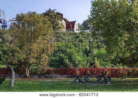 Children's nook of riverside park in Ruse town