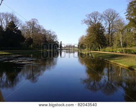 Calm lake at Wrest park