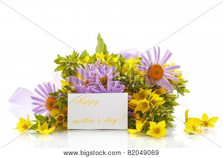 Summer Bouquet Of Daisies And Loosestrife
