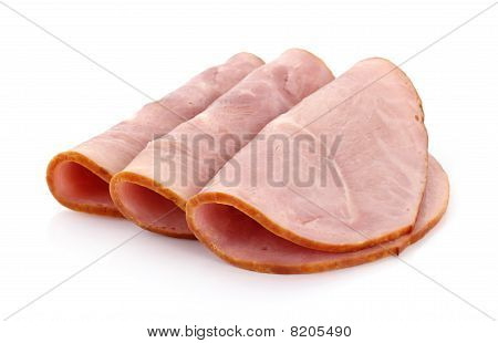 Pişmiş jambon üç dilim