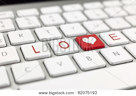 Keyboard With Written Love