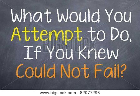 If you could not fail
