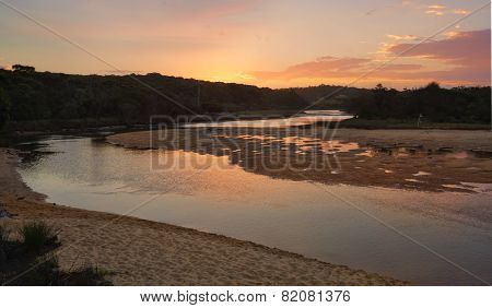 Cuttagee Lake Inlet sunset