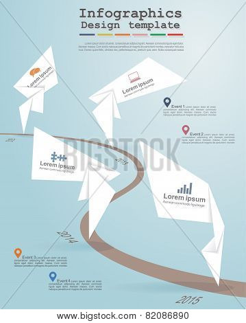 Timeline infographics. Vector illustration