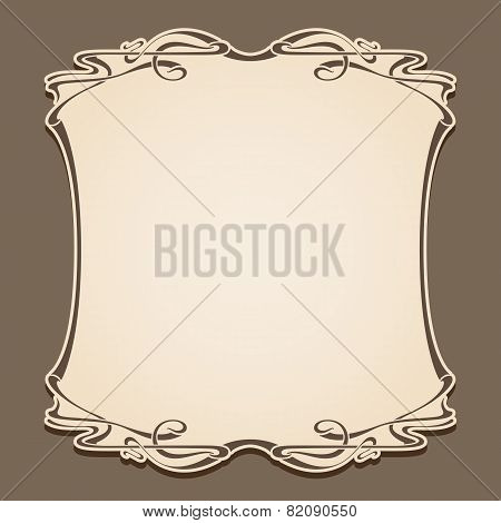 Vector Art Nouveau Frame.