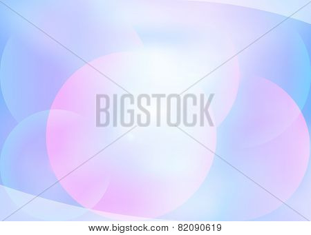 Abstract Light Pink Blue Background With Round Elements