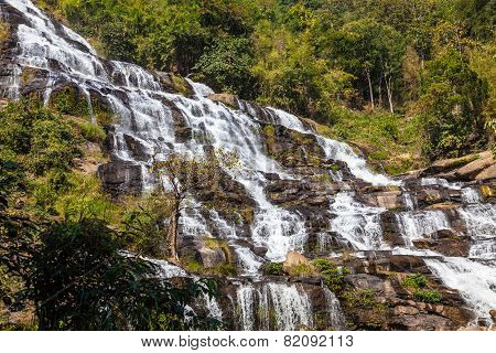 Mae Ya waterfall is tourist attraction and one of the most beautiful waterfall in Chiang Mai