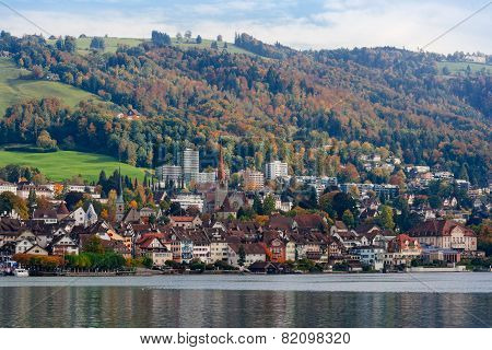 City Of Zug Switzerland During Autumn