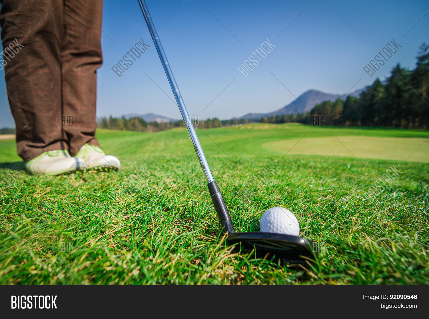 Golfer Chipping Golf Image & Photo (Free Trial) Bigstock