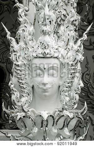 White Buddha head
