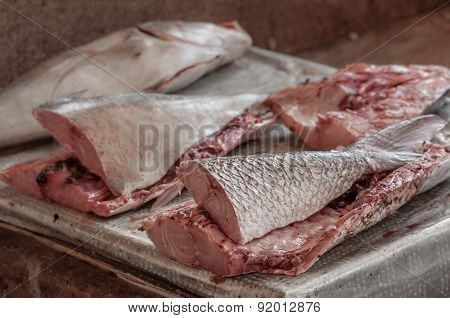 Fish Fillets At The Fish Market