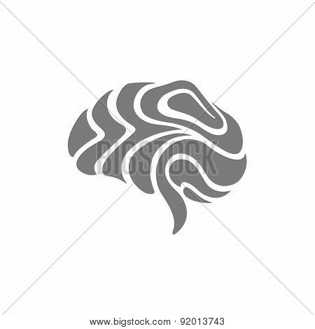 Abstract brain icon symbol