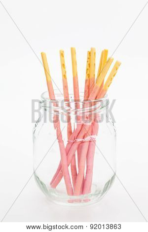 Biscuit stick strawberry