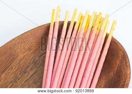 Biscuit stick strawberry