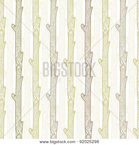 Vector wood logs stripes seamless pattern