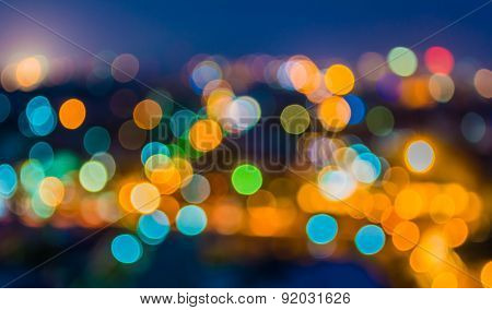 Blur Lighhts From Chiang Mai, Thailand For Background Usage.