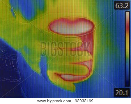 Thermal Image of Hot Teacup