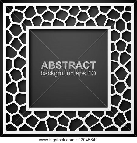 Abstract geometric frame background