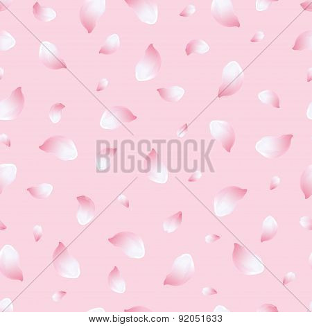 Light Seamless Pattern Pink With Flowers Sakura