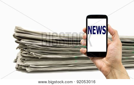 Smartphone Or Newspaper