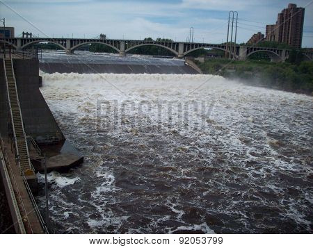 Lock And Dam In Minneapolis