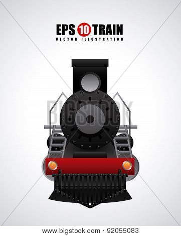 train design over gray  background vector illustration
