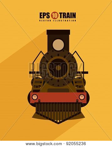 train design over yellow  background vector illustration