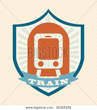 train design over pink background vector illustration