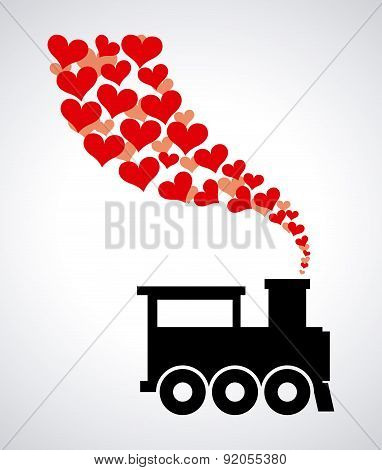 train design over gray  background vector illustration