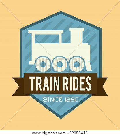 train design over pink background vector illustration