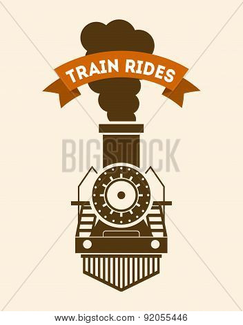 train design over pink background vector illustration