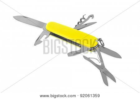 Knife multitool isolated on white background