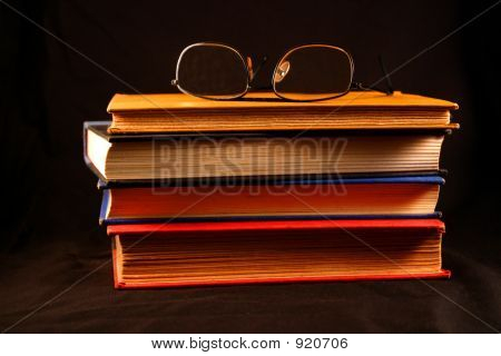 Oude boeken & bril