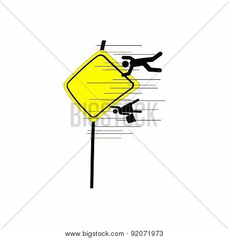 Illustration Vector Of School Area Sign With Speed Lines