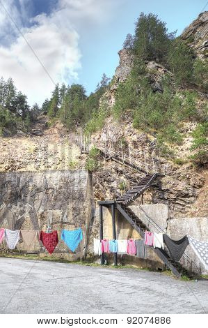 Caucasus. A Market Is In The Canyon Of Adyr-su