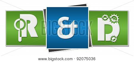 R And D - Research And Development Green Blue