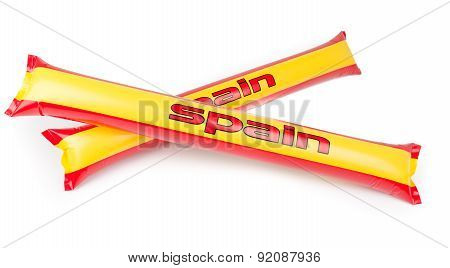 Fans Thundersticks - Spain Football Isolated