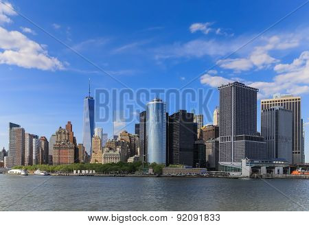 Look back to Manhattan, New York City