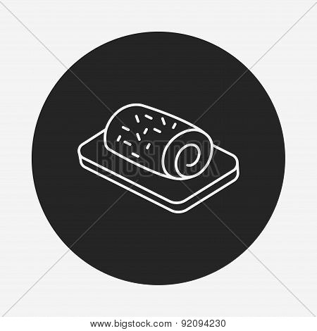 Rollcake Line Icon