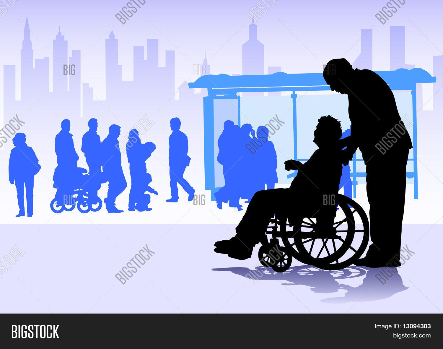 Disableds City Vector & Photo (Free Trial) | Bigstock
