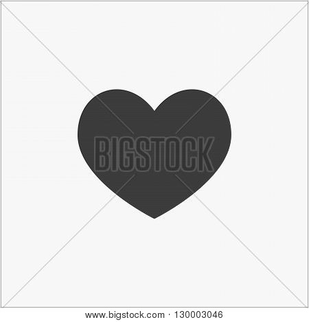 Heart Icon, vector illustration. Flat design style