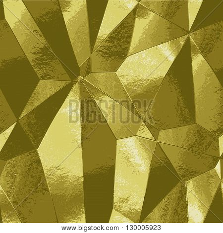 Abstract crumpled brushed background resembling gold metal foil
