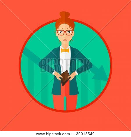 Bancrupt business woman.