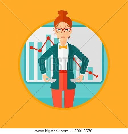 Bancrupt business woman.
