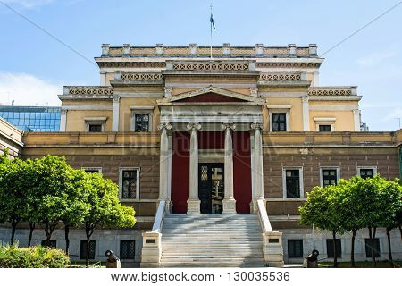 Old Greek Parliament in Athens in Greece