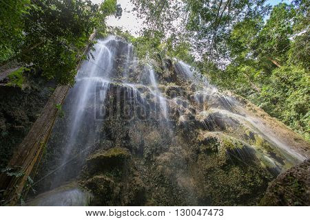 Rock pool and waterfall in Oslob Philippines.