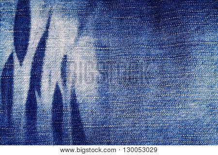 Blue jeans close up streaked closeup pants