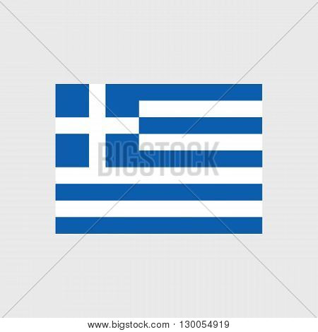 Set of vector icons with Greece flag