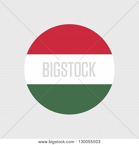 Set of vector icons with Hungary flag