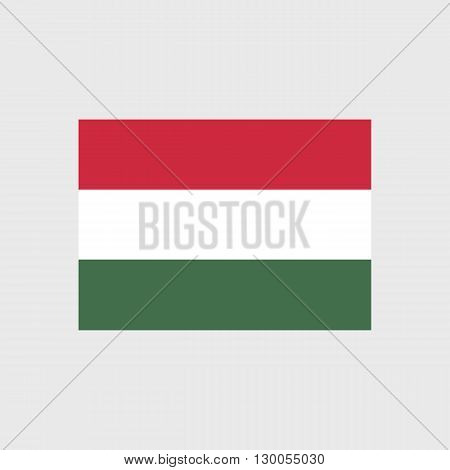 Set of vector icons with Hungary flag